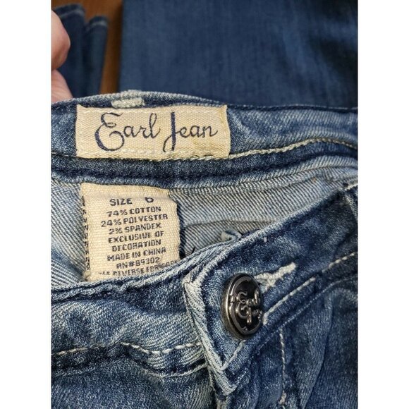 EAR JEANS Lot Of 2 Pairs EARL JEANS Size 6 Bootcut Rhinestones Cowgirl Rodeo - Picture 6 of 7